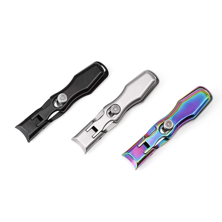 Black Stainless Steel Sharp Toe Finger Cutter Nail Clipper