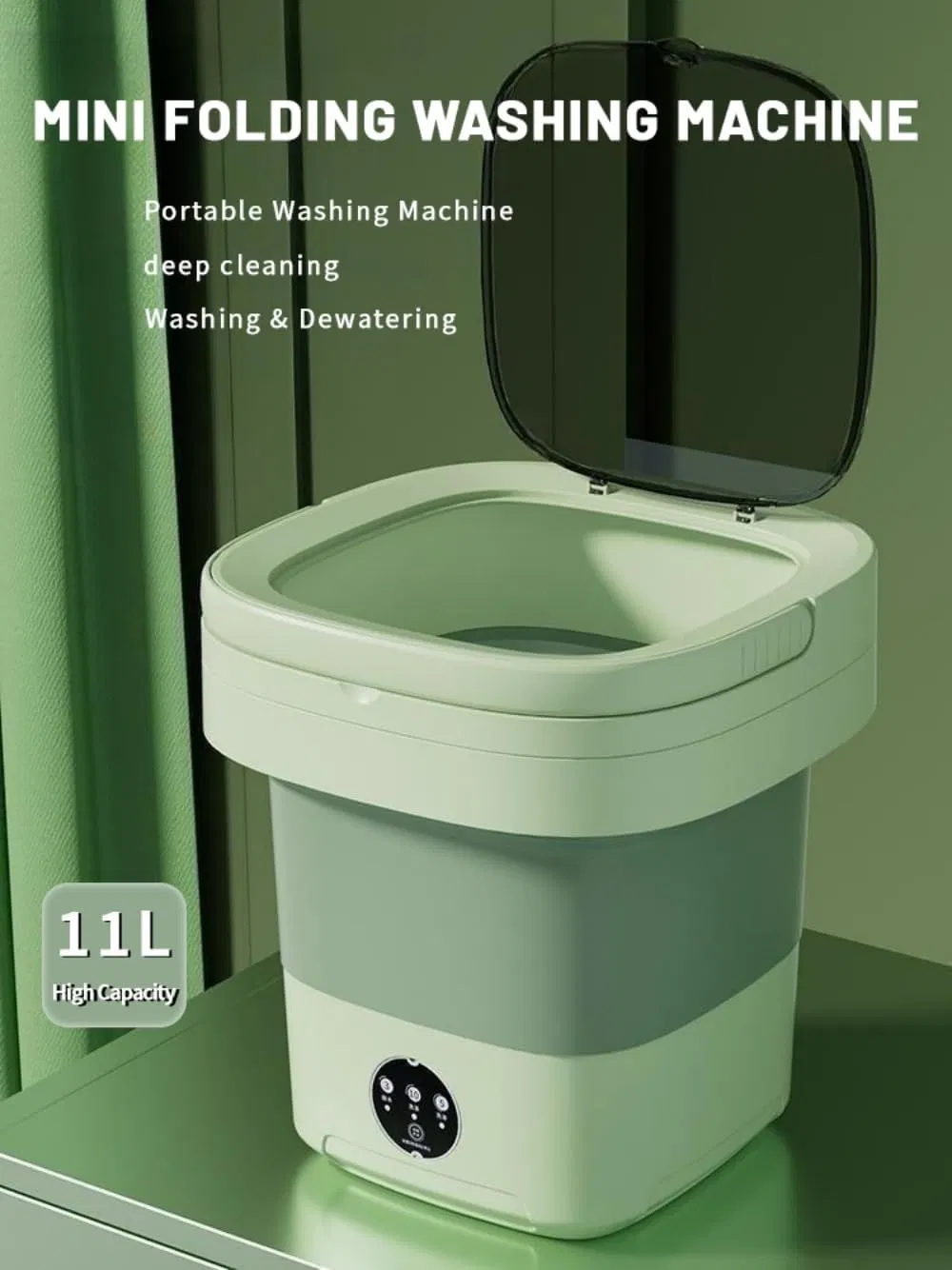 Ds-1001 Portable Washing Machine, Mini Washer, 11L Upgraded Large Capacity Foldable Washer - Amazon Hotsale Minin Washer Factory Price
