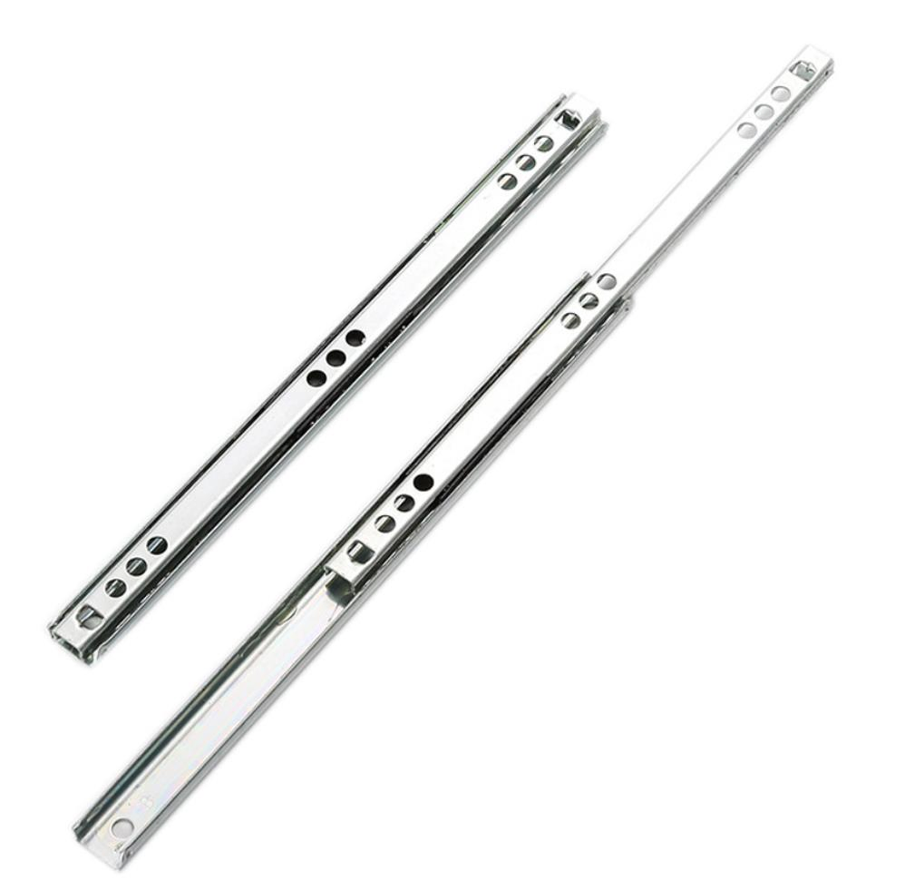 17mm Width Two-Way Pull out Drawer Steel Ball Double Pull Track Slide