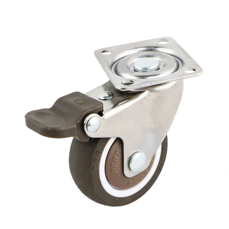 Winstar 1/1.25/1.5/2 Inch Heavy Industrial High Quality Rotate Trolley Wheel Caster with Brake