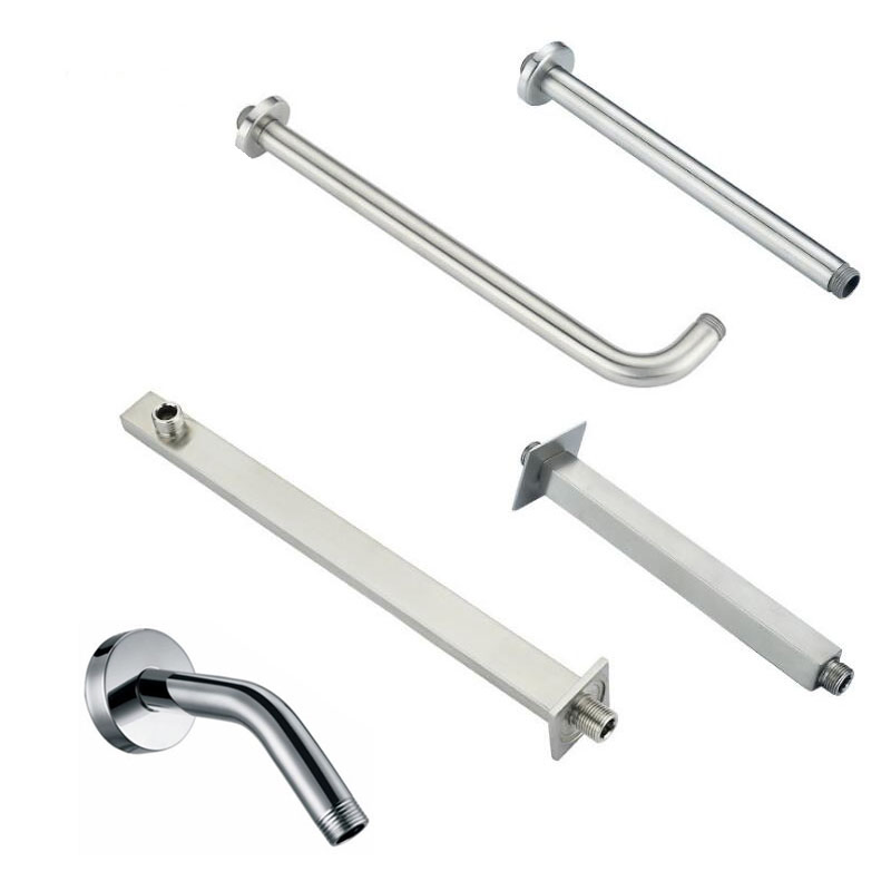 Factory Stainless Steel Shower Arms Chrome Adjustable Rain Shower Head Arm Hose