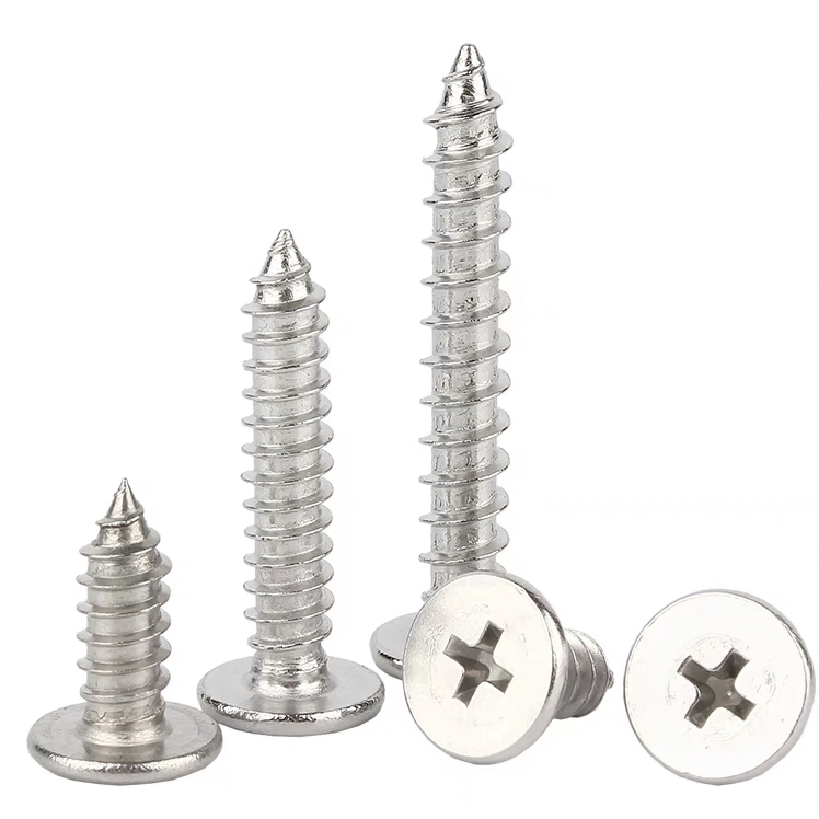 Wensilon 300PCS 8 X 3/4for Sheet Metal Self-Tapping Screws 410 Stainless Steel Truss Head High-Strength Quick Tapping Screws