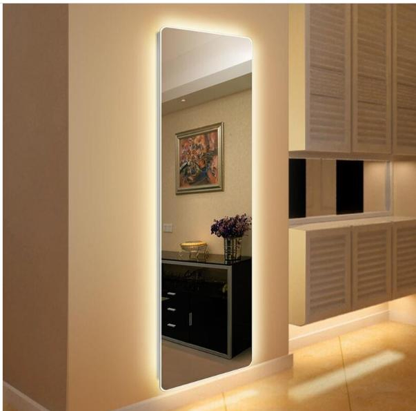 3/4/5/6mm Aluminum Silver Frameless Full Length Hotel Room Furniture Floor Standing Make up Smart Dressing Bathroom Wall Mirror