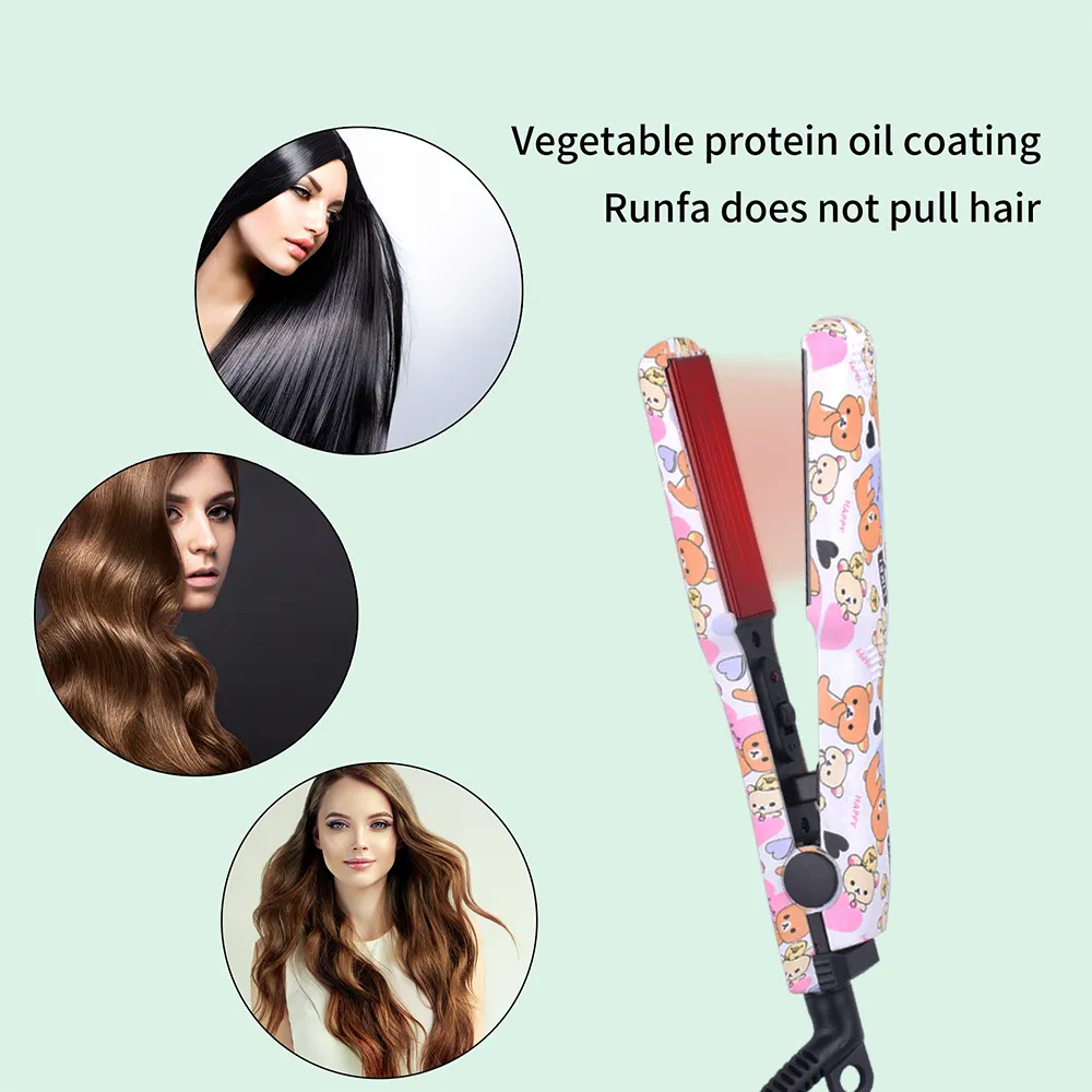 Water Transfer Printing Mini Ceramic Flat Iron Hair Straightener