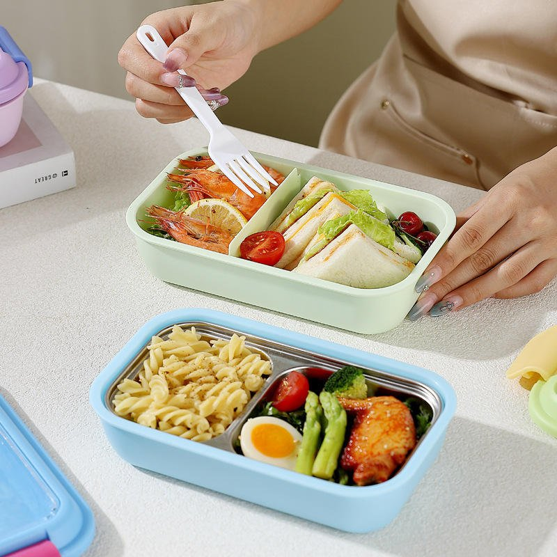 Portable Food-Grade PP Bento Box with Compartmentalized Lunch