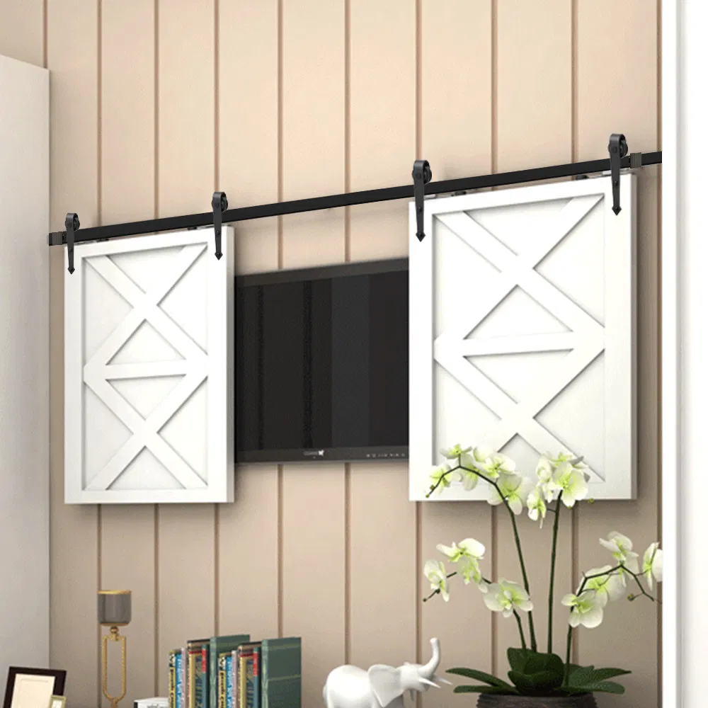 Cabinet Box Cupboard Mini Barn Sliding Door Hardware Kit Set