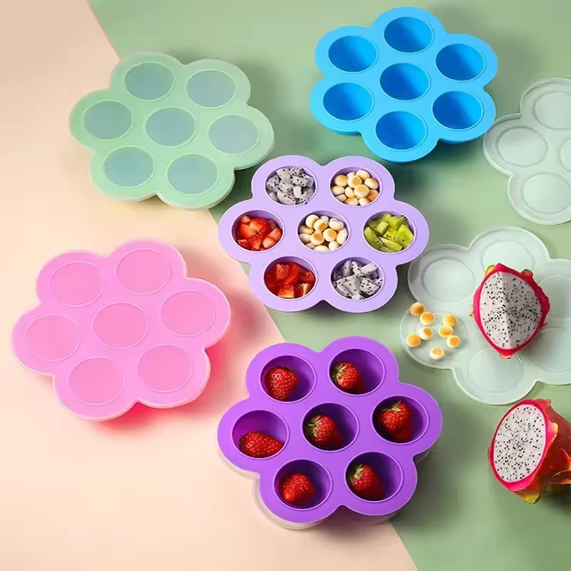 Hot Sale Multifunction Cooker Ice Cube Tray Accessories Baby Food Storage Container Silicone Storage Boxes