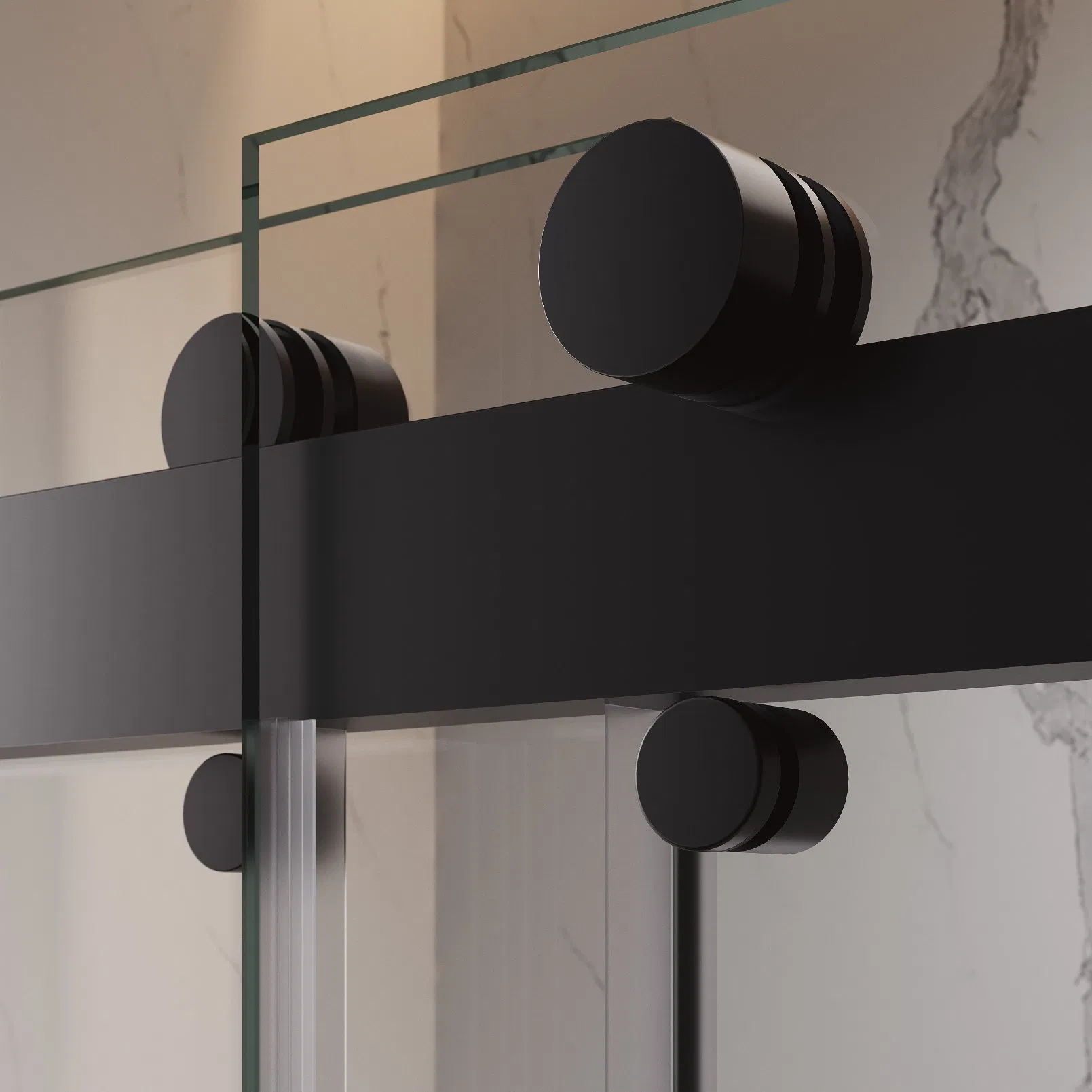 Easy Installation 10mm Waterproof Tempered Glass Bypass Double Sliding Shower Door with Stainless Steel Hardware