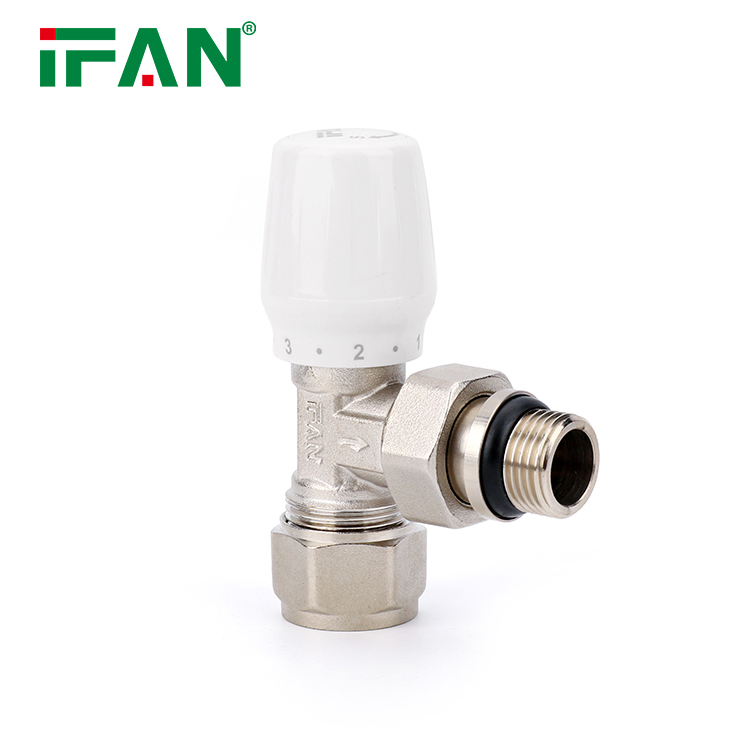 Ifan Factory Price Thermostatic Radiator Valve Brass Valve 1/2 3/4 Inch Brass Radiator Valve