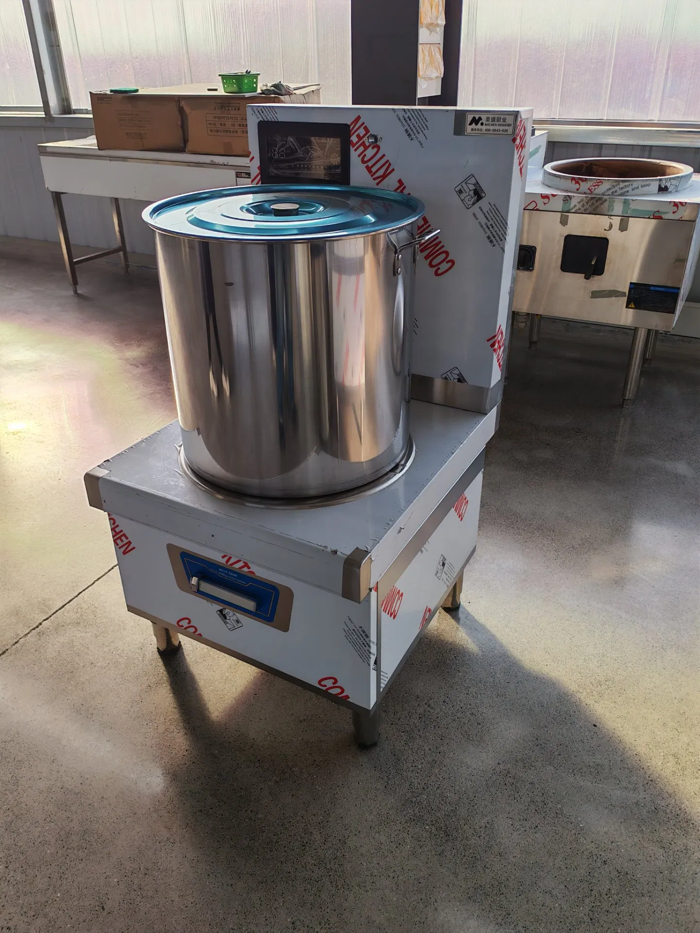 Industrial Single-Head Kitchen Stainless Steel Electromagnetic Low-Sodium Cooking Stove