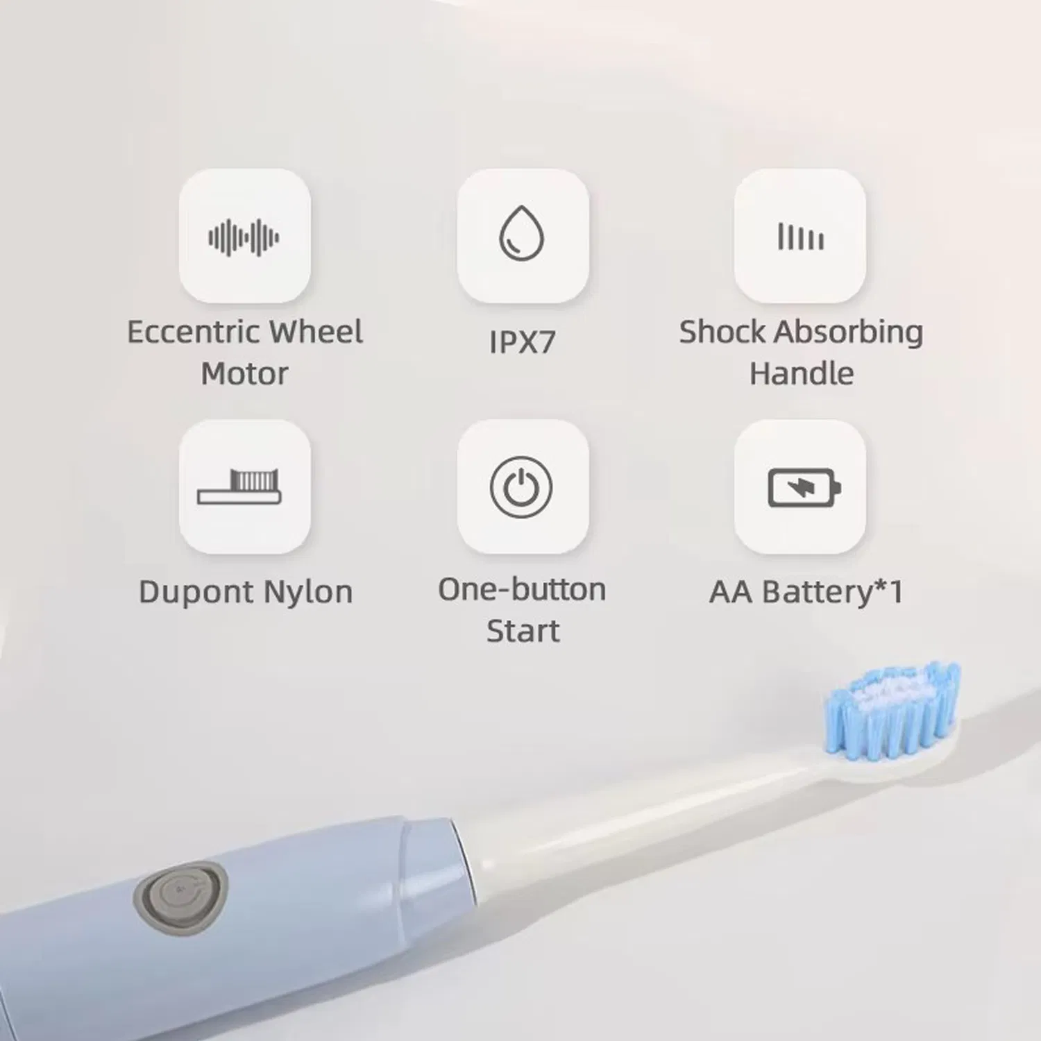 Wholesale Ipx7 Waterproof Teeth Whitening Battery Powered Electric Toothbrush