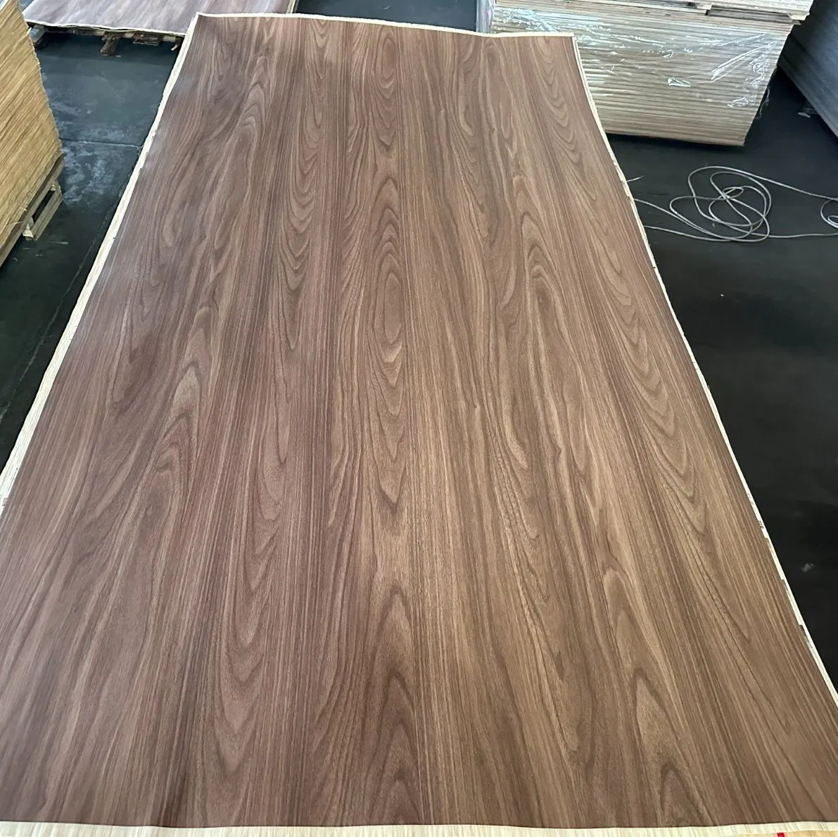Wood Grain Face Melamine Veneers Embossed Melamine Paper Fancy Recon Wood Face Veneer