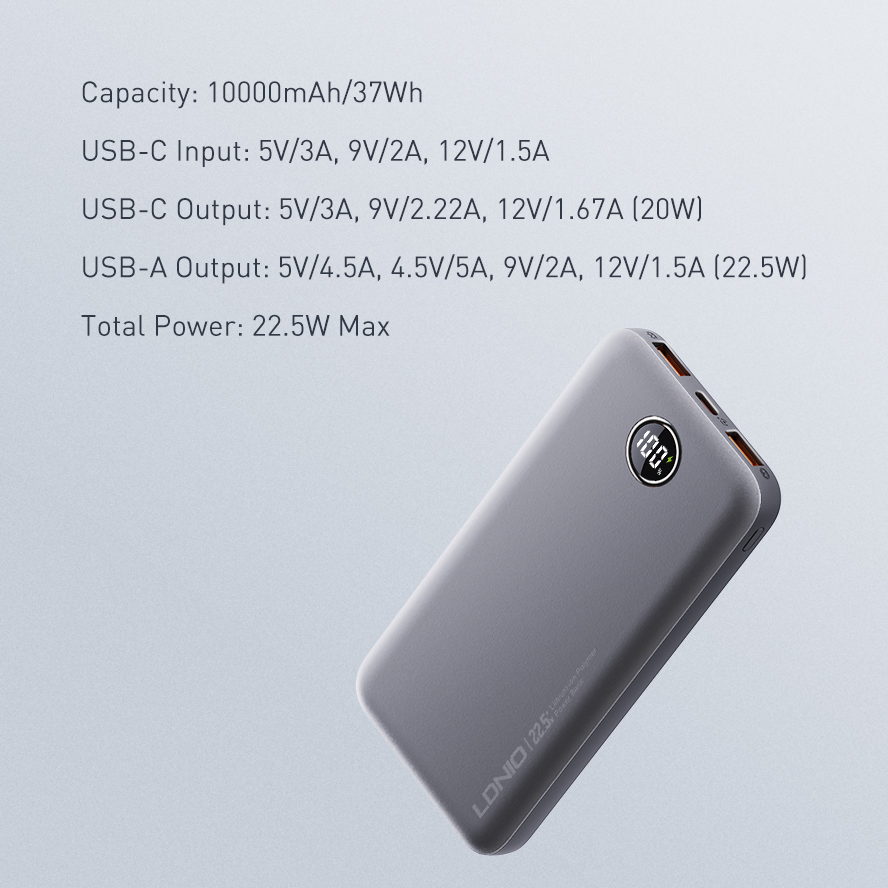 Fast Charging 10000mAh Ldnio Powerbank for iPhone 13-16
