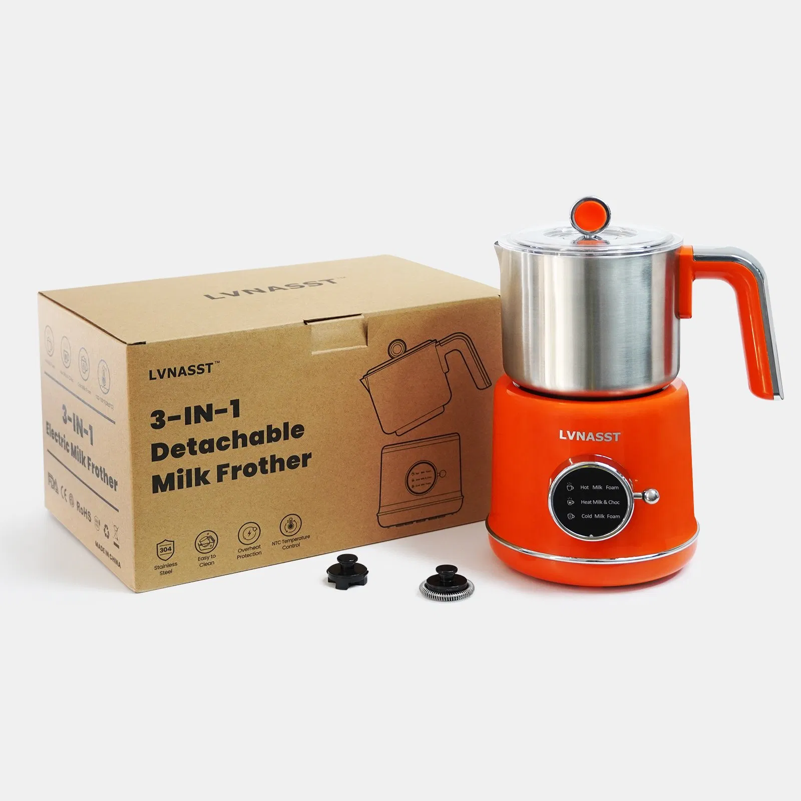 New Design High Quality Hot&Cold Heating Best Milk Frother Cappuccino for Home Office