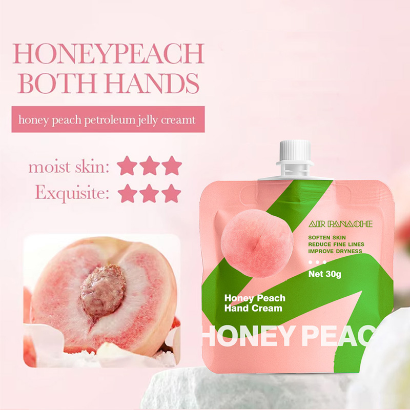 Private Label OEM Winter Skin Repair Non-Sticky Lotion Moisturizing Nourishing Honey Peach Hand Cream