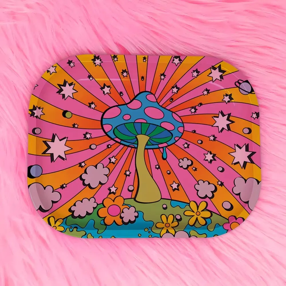 Designer Extra Large Sturdy UV Printed Metal Rolling Tray