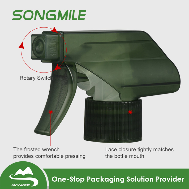 New Custom 28/410 Stream Spray Nozzle Non Spill Trigger Sprayer for 500ml Bottle