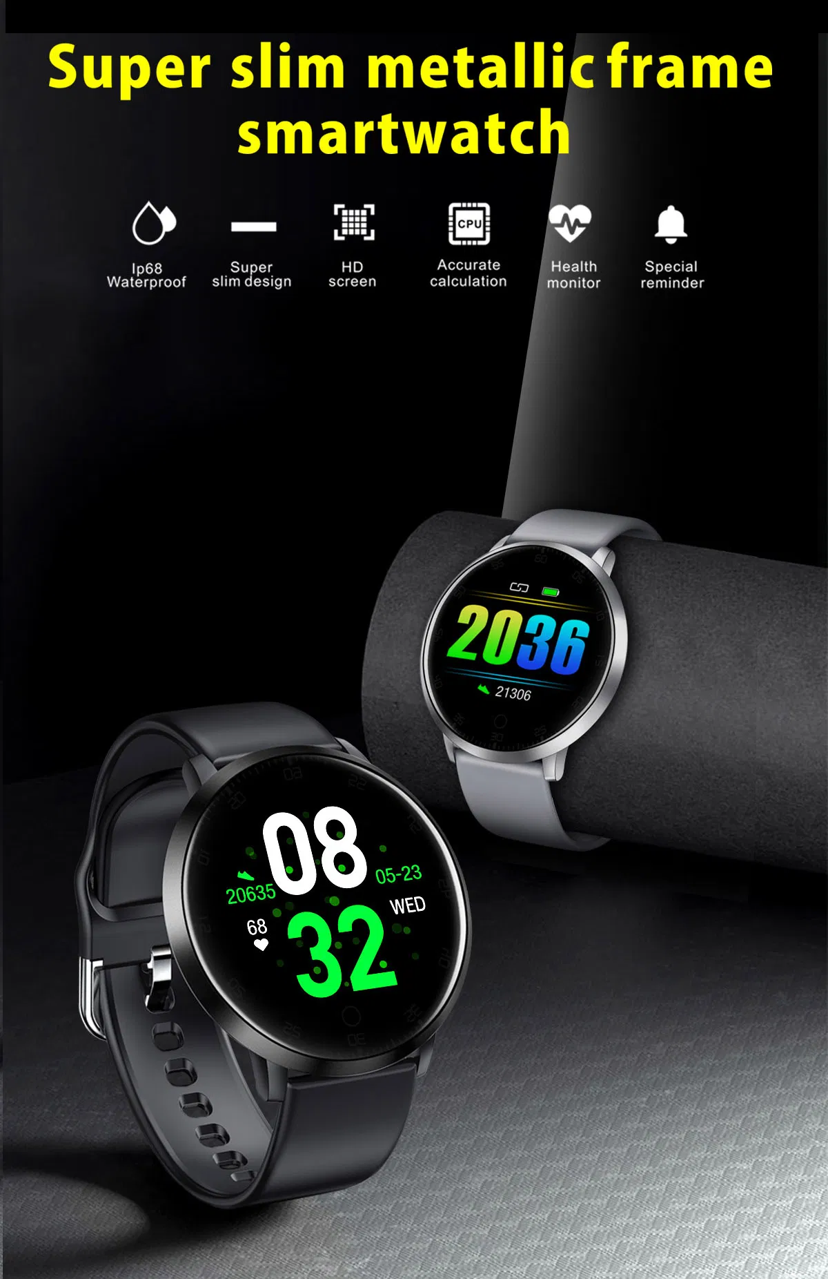 Умные часы Lemonda Smart K12, черный