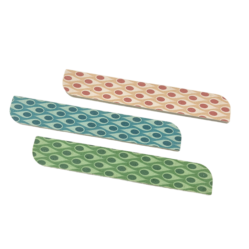 Customized Cute Long Strip Colorful Eco-Friendly Smooth Care Double Sided Buffer EVA Nail File