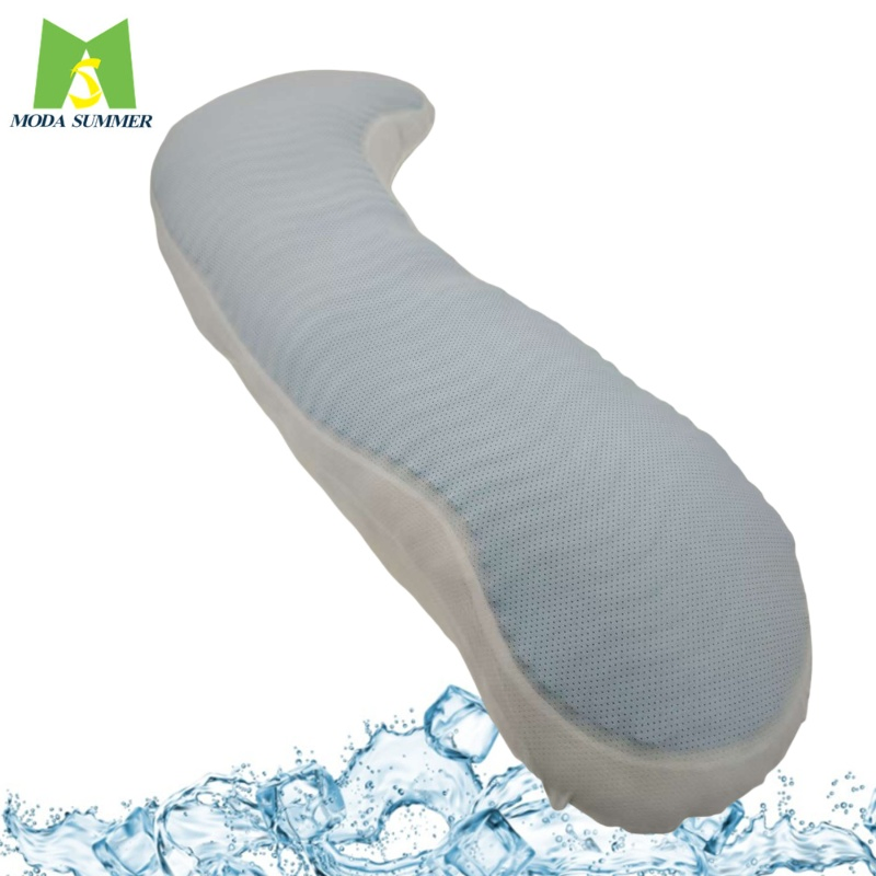 Removable Cover Side Sleeper J Shaped Soft Cooling Gel Pregnancy Body Pillow