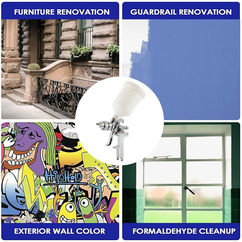 H-827A HVLP Spray Gun 1.4mm Nozzle 600cc Capacity Air Spray Gun