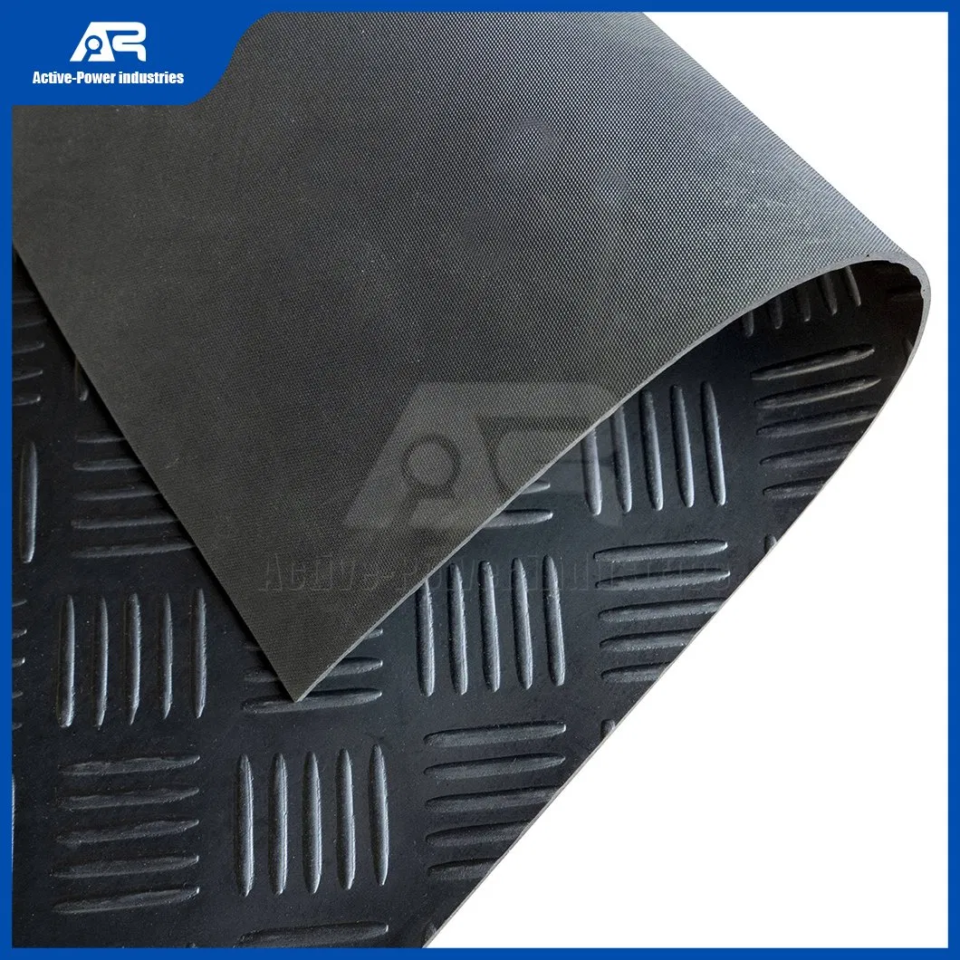 Active-Power Industries Playground Rubber Flooring Mat Factory Checker Floor Mat China Non Toxic Checker Rubber Flooring Sheeting