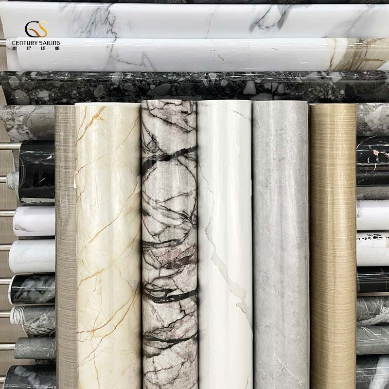Modern Self-Adhesive Waterproof Marble Wallpaper Rolls Peel Stick Wallpapers for Home Kitchen Hotels