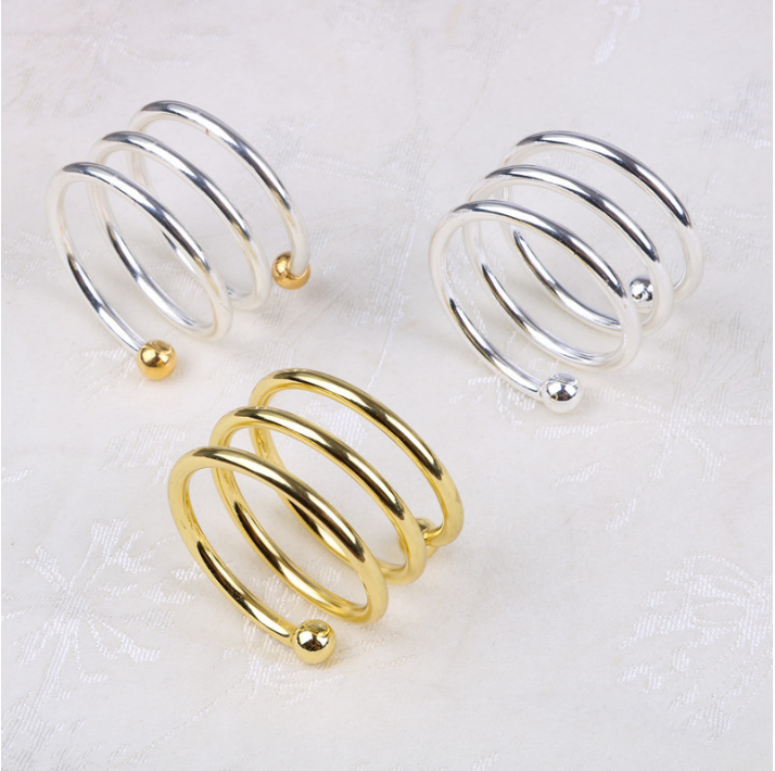 High Grade Gold Napkin Ring for Wedding Supplies
