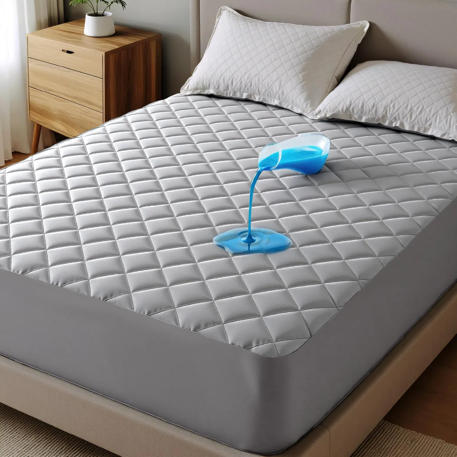 Cheap Price Soft Microfiber Cotton Thicken Waterproof Mattress Cover Bed Mattress Protector