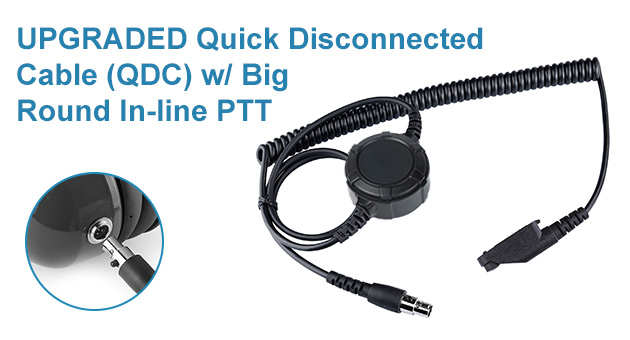 Universal 5 Pin XLR Headset Radio Connector Cable to Quick Disconnect Connector- Tk208/Tk240/Tk2100 Radio Connector Optional
