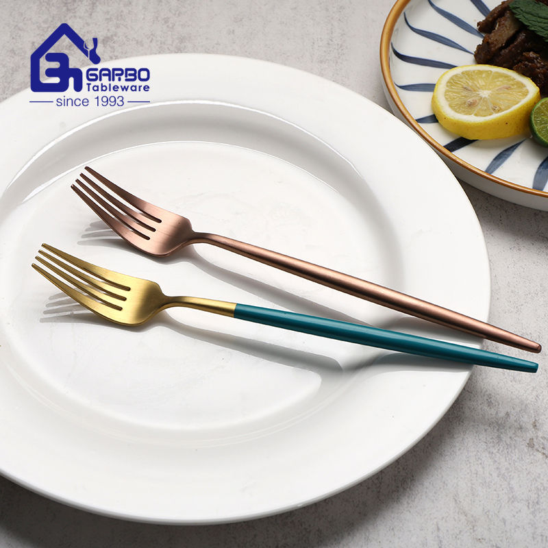 Promotion Daily Use 304ss Mirror Polish Dessert Fork with Thick Handle