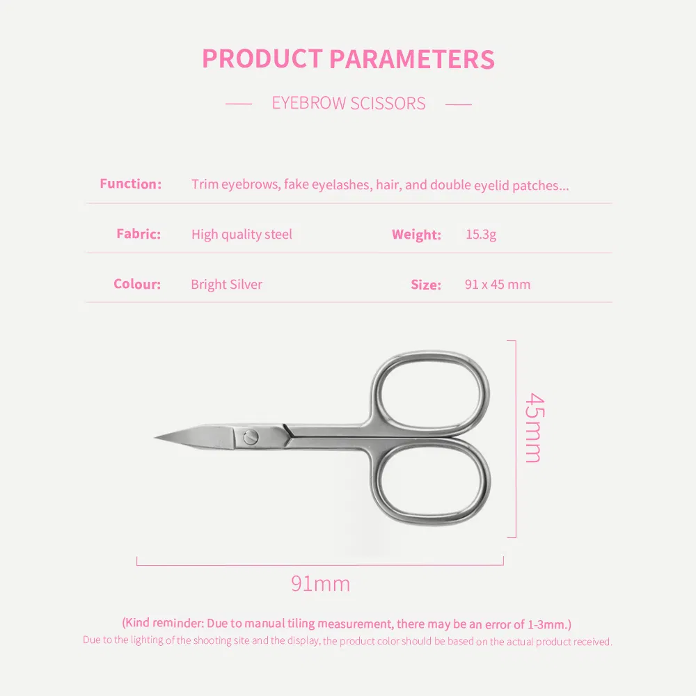 Makeup Eyelash Nail Barber Tailor Scissor Wholesale Stainless Steel Cosmetic Eyebrow Nose Hair Scissors