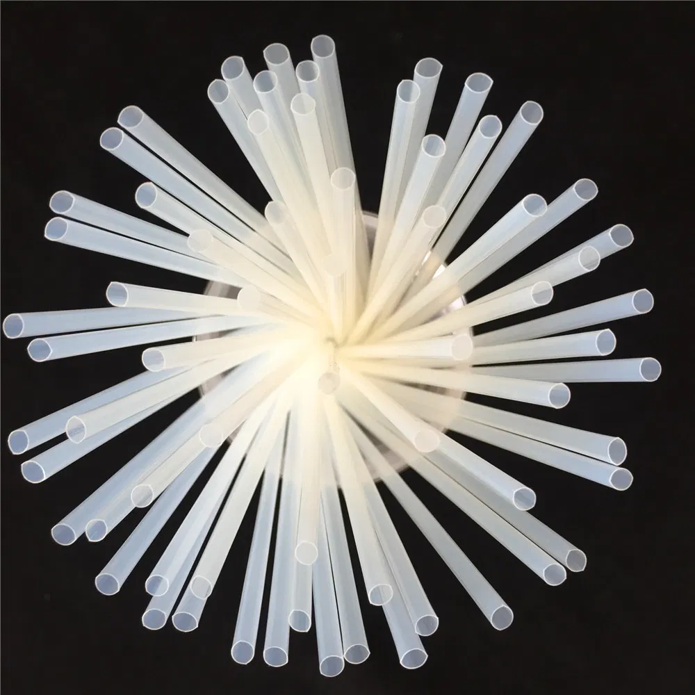 Black and White Single Use Extra Long Plastic Drinking Straws for Coffee Tea Milk and Juice