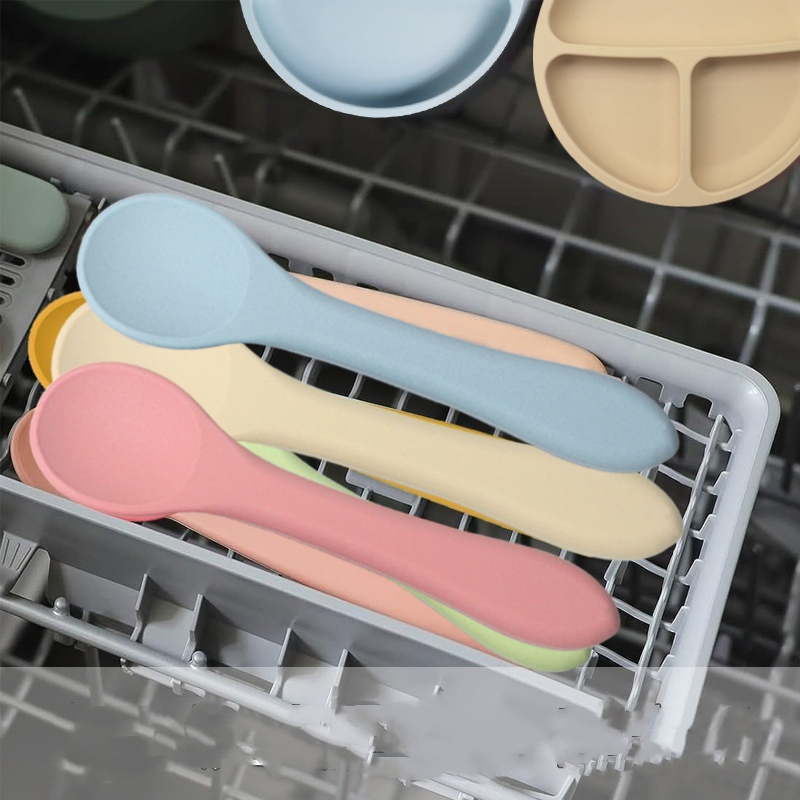Food Grade Siicone Feeding Spoon for First Stage Baby and Infant