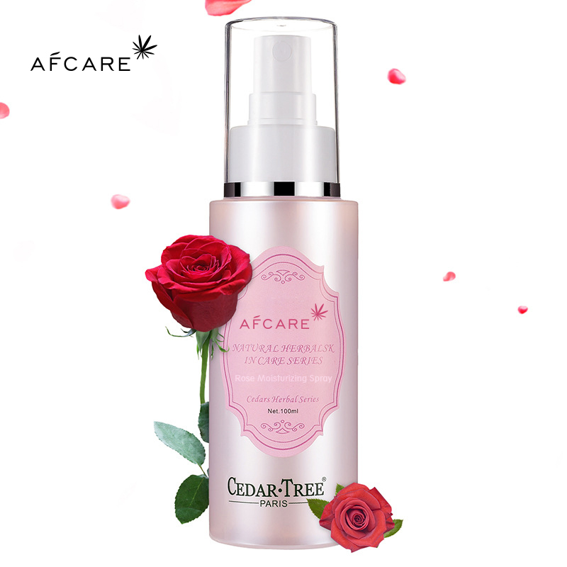 Private Label OEM Custom Natural Rose Spray Face Whitening Lightening Water Facial Moisturizer Toner Spray