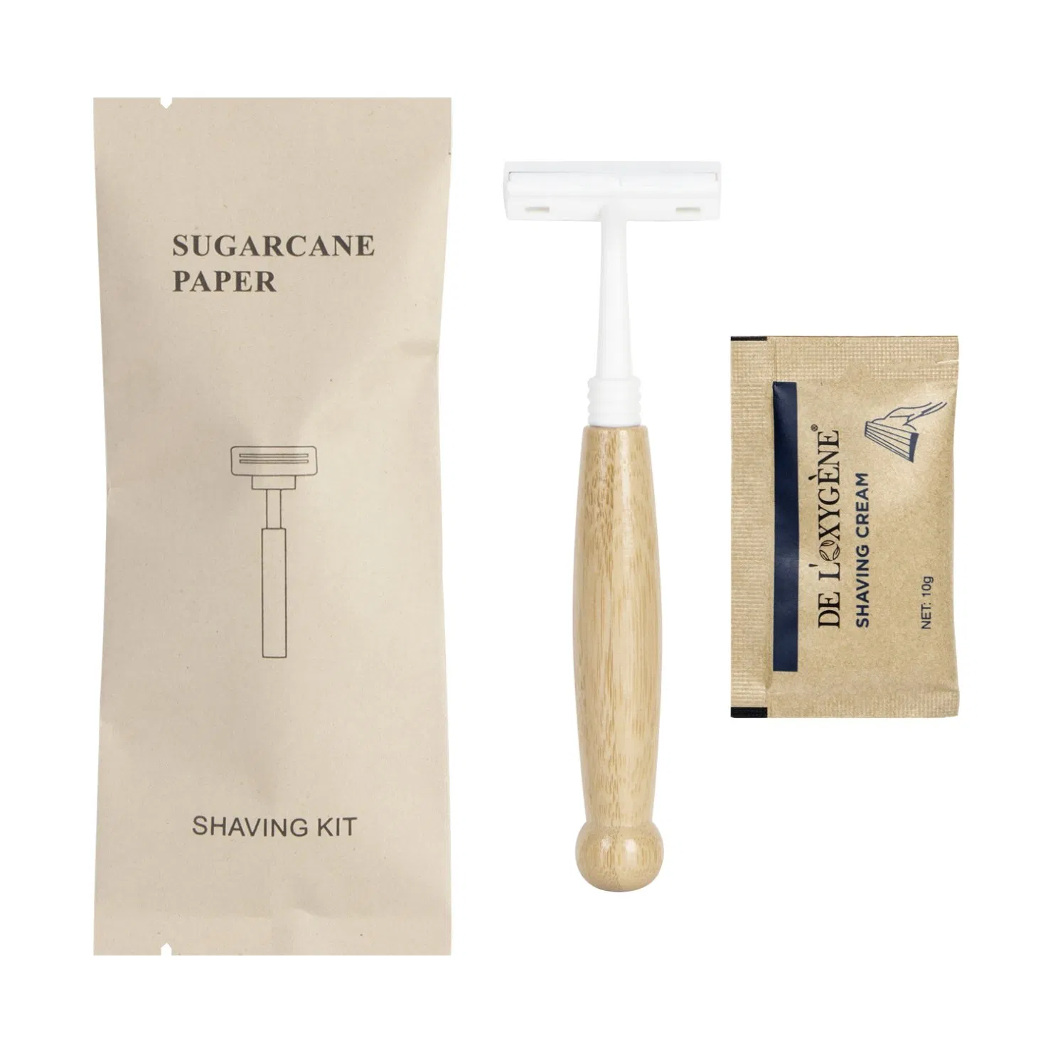 Ergonomic Handle Resorts Ergonomics Single-Use Hotel Shaving Kit