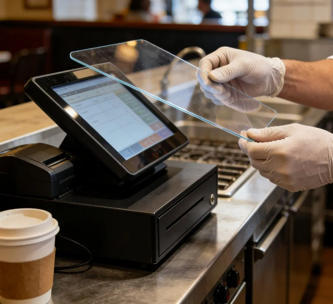 Transparent Clear POS Device Tempered Glass Tablet Protective Film