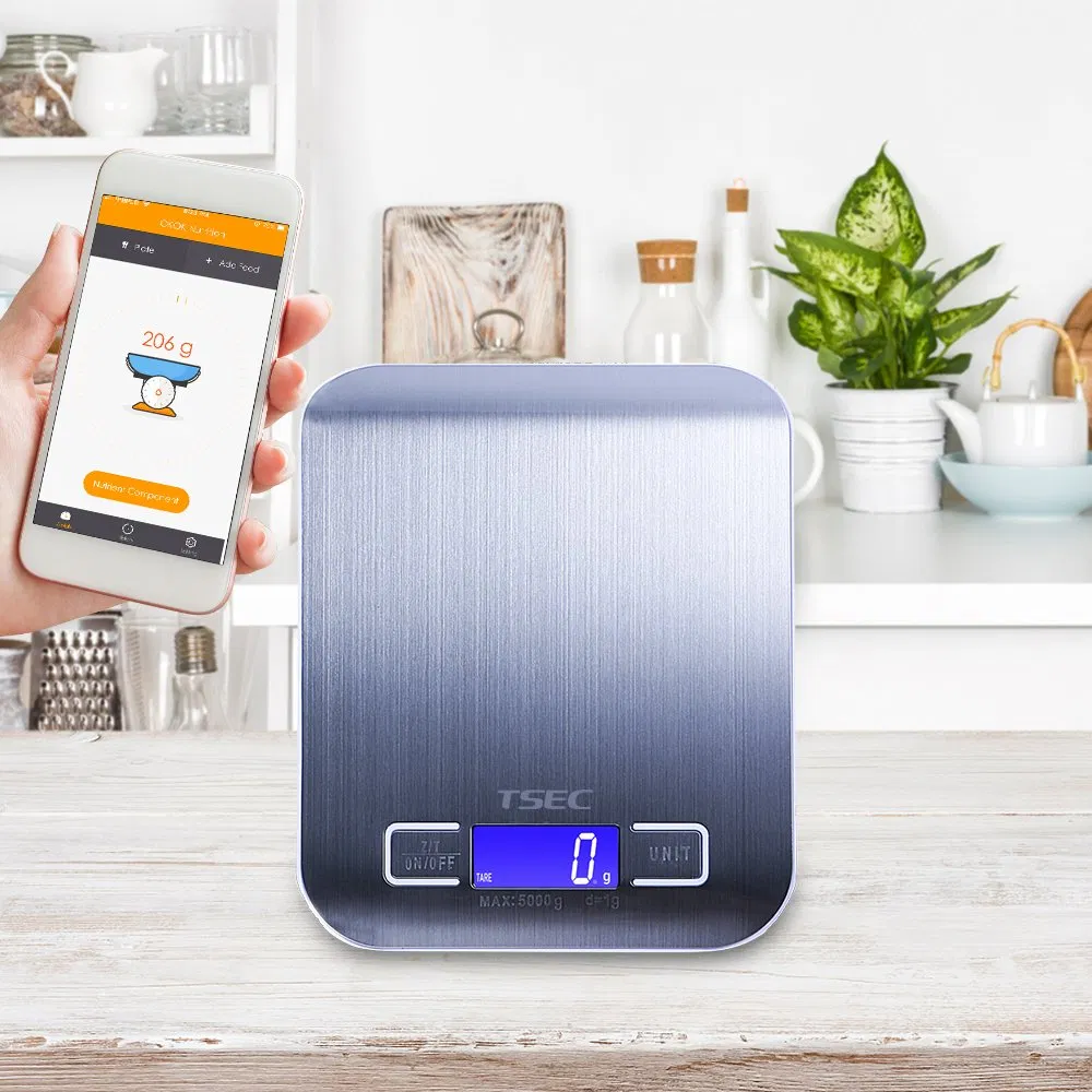 5kg Electronic Digital Kitchen Scale with Blue Protective Film Weighing Scale Vegetable Kitchen Food Scale