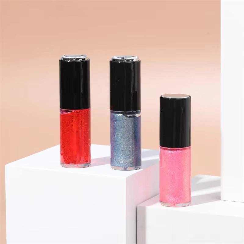 Private Label Custom Black Lid Design Female Cute Moisturizing Transparent Lip Glaze Lip Gloss