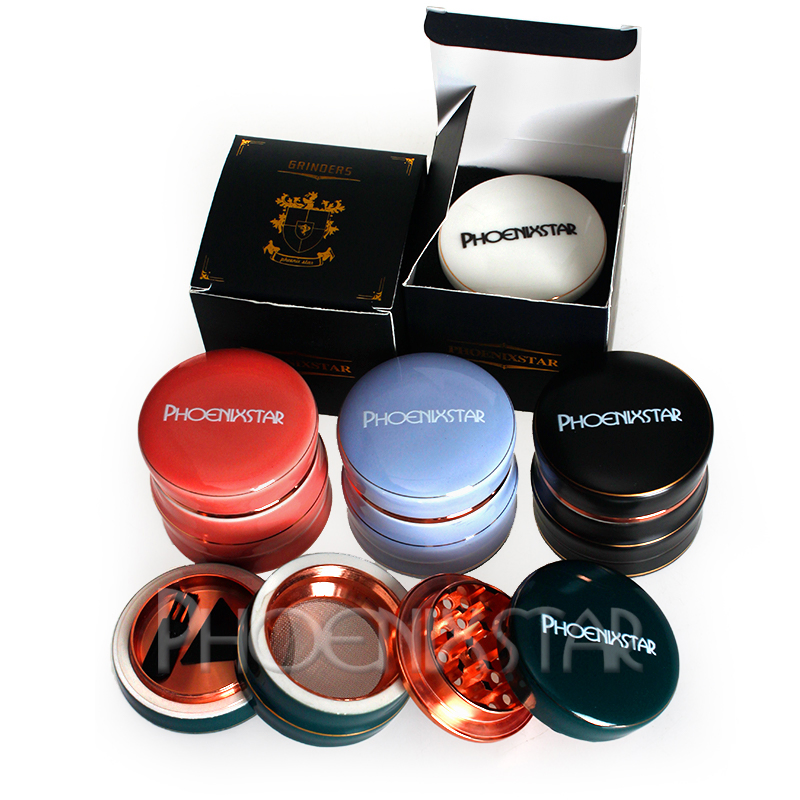 Stainless Steel Mesh Screen Filters Phoenix Star Macaron Colors Round Smoking Accessories Herb Grinder for Wholesale