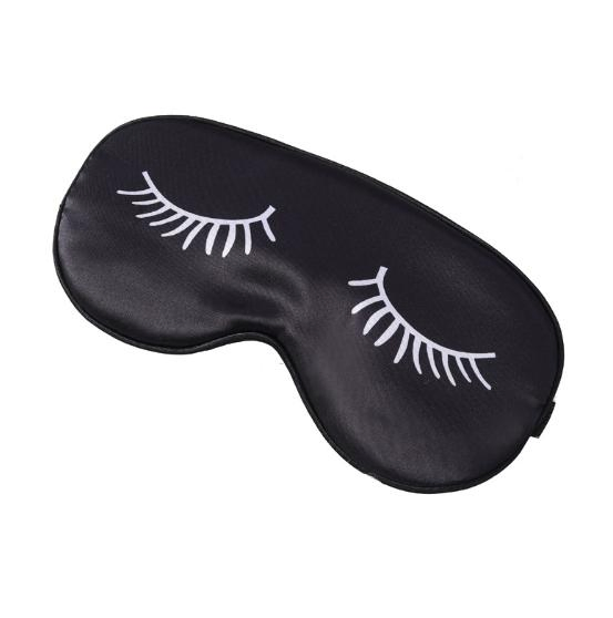 Custom Cheap Satin Sleeping Eye Mask Sublimation Printing Eyeshade Mask for Travel Airline