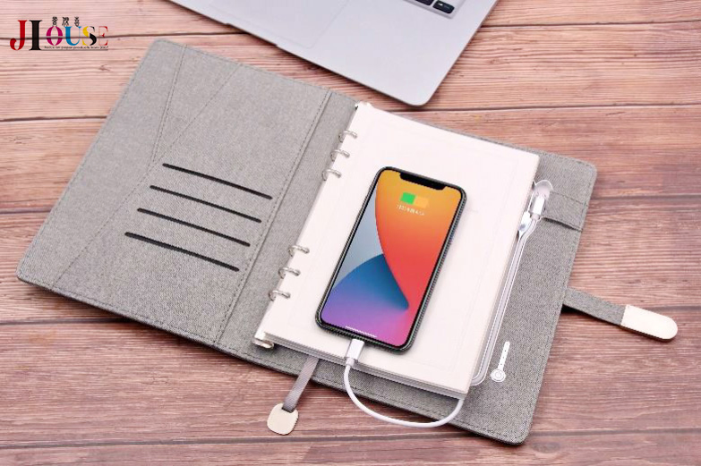PU Leather Charging Notebook 8000mAh/10000mAh Battery and 8g/16g/32g USB Flash Drive