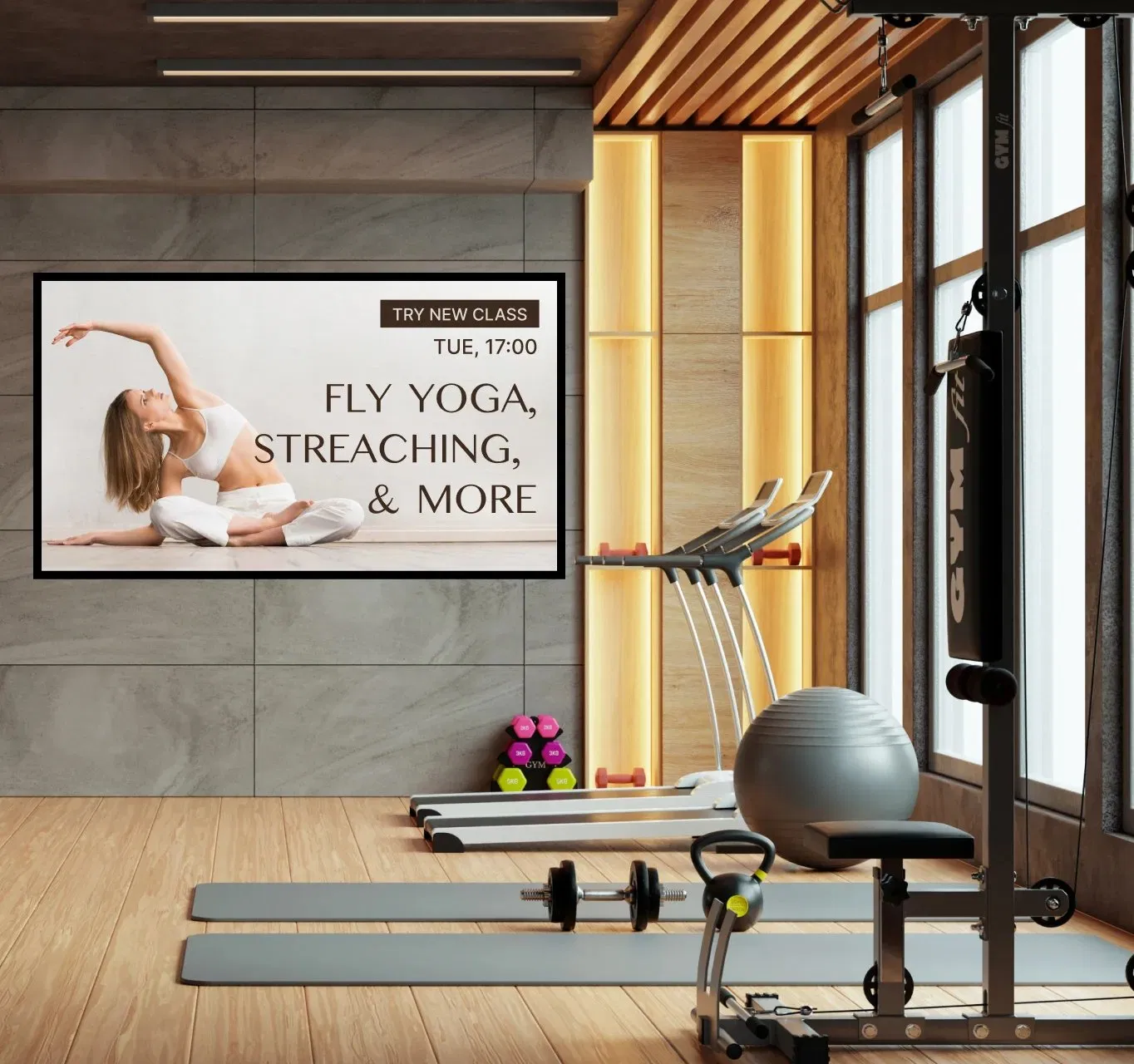 32-дюймовый сенсорный LCD-экран для рекламы, 500 нит