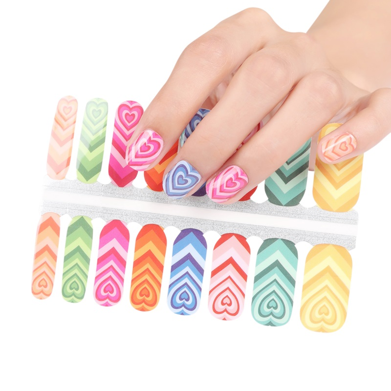 Finger Care French Style Self Adhesive Full Cover Nail Art Sticker