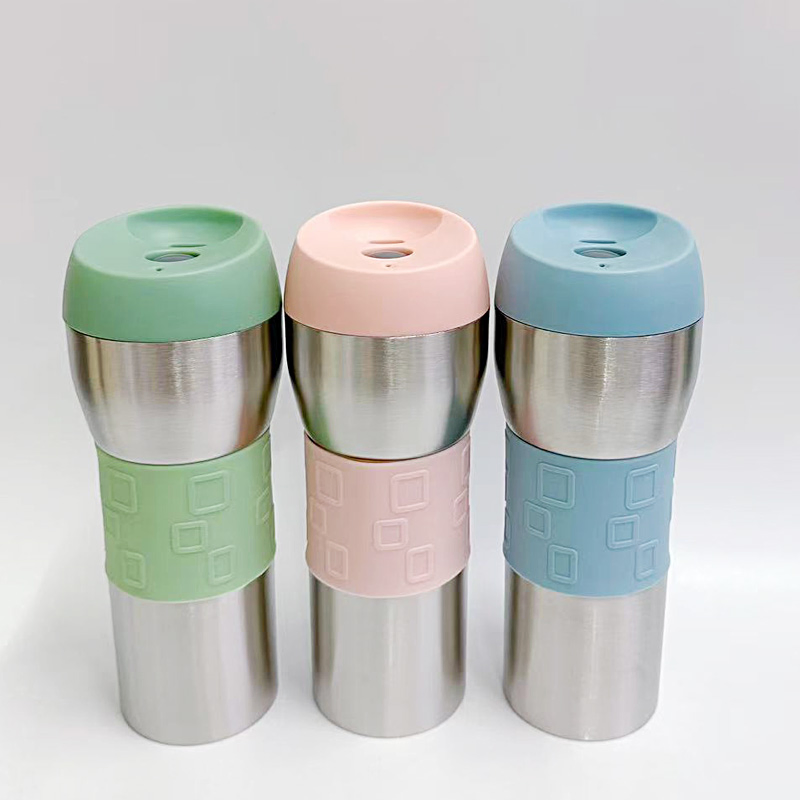 Double Wall Coffee Travel Mug Leak Proof Insulated Mug with Lid & Sleeve