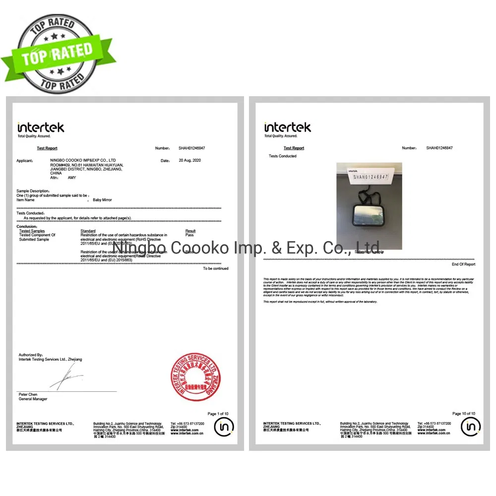 Нерушимое акриловое детское зеркало для автомобиля