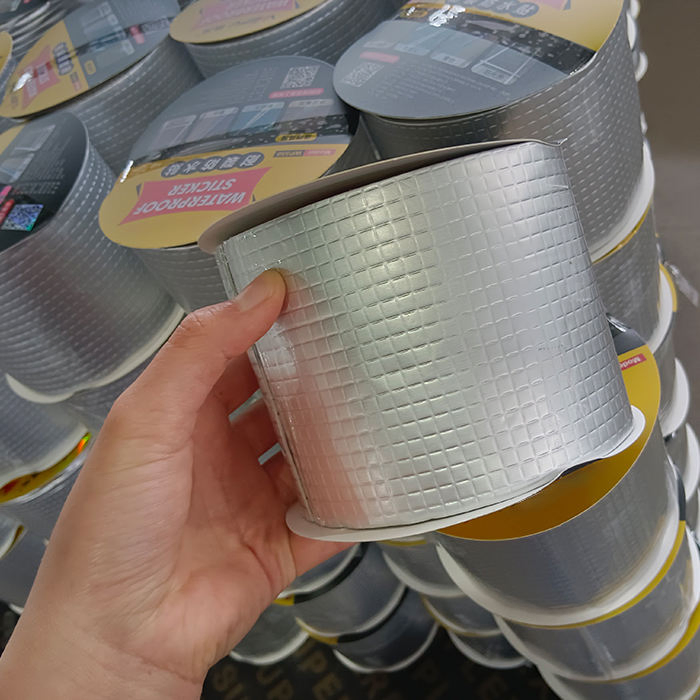 Super Stick Waterproof Adhesive Butyl Rubber Aluminium Foil Tape with Gas Tightness, Water Tightness and Shock Absorption/Sealing Work for The Joint