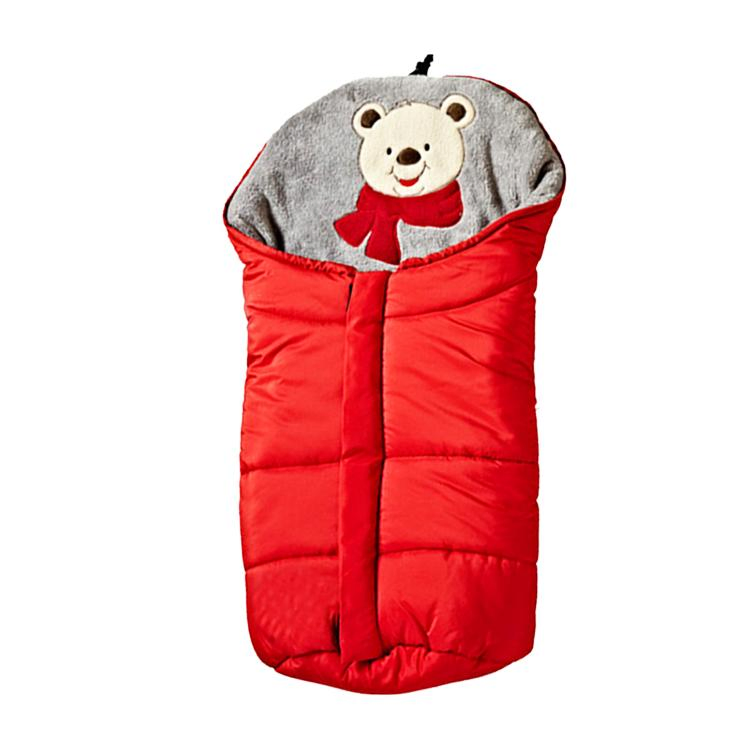 Baby Sleeping Bag Cute Bear Embroidery Design Warm Baby Swaddle Bag