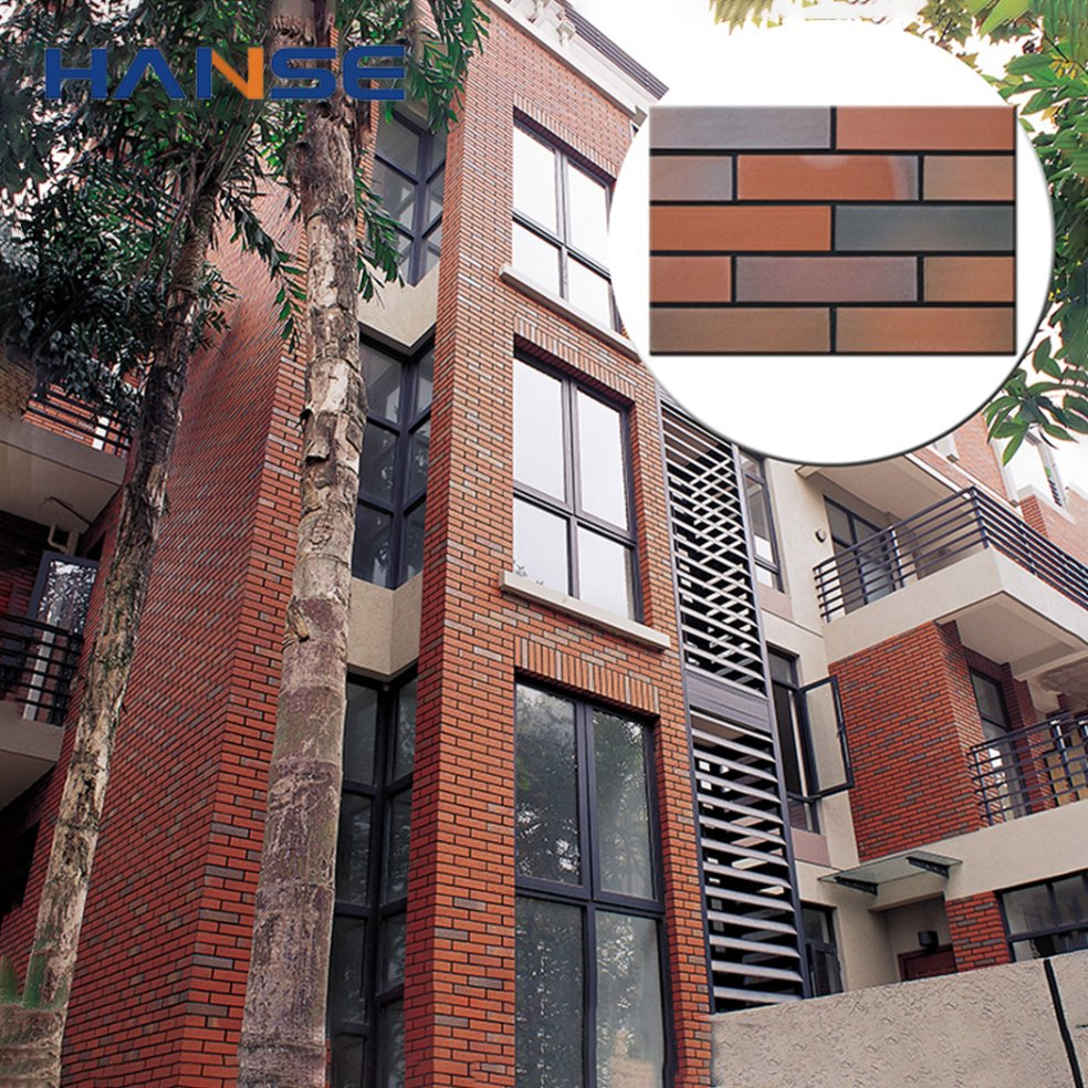 Hot Sale Decorative Exterior Textured Red Acid Proof Cheap Red Clay Brick Outdoor Tile Exterior Wall Cladding Tile