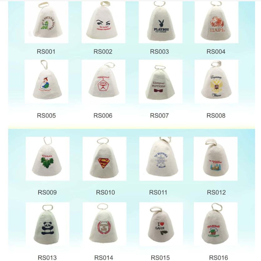 Unisex Soft Wool Felt Sauna Hat for Adults Custom Logo Vaporarium Hair Protection Accessories for Women and Men in Steam Bath